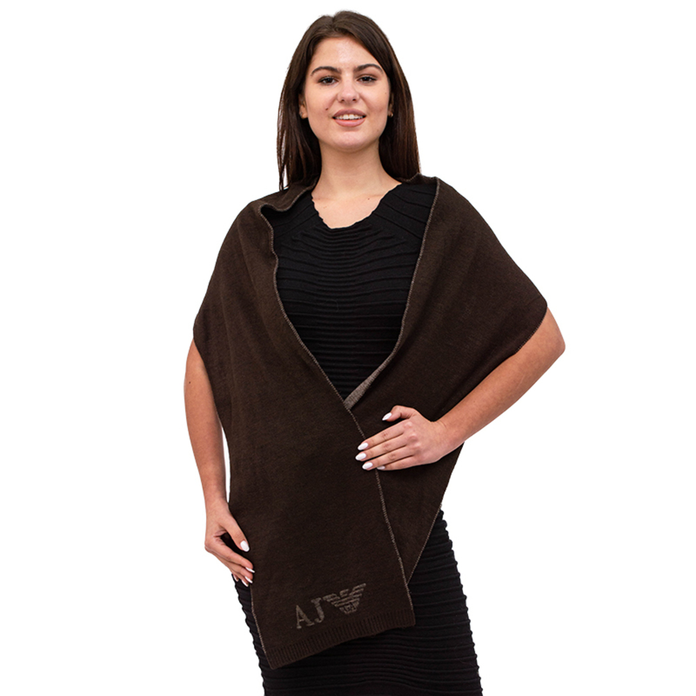 Armani Collezioni Scarf Men size 28X204 Brown
